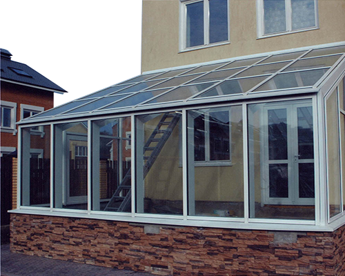 Алюминиевая стеклянная крыша для веранды в Костроме